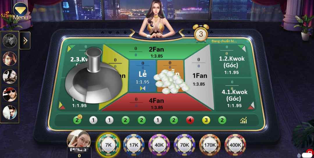 Giao diện game Fantan online