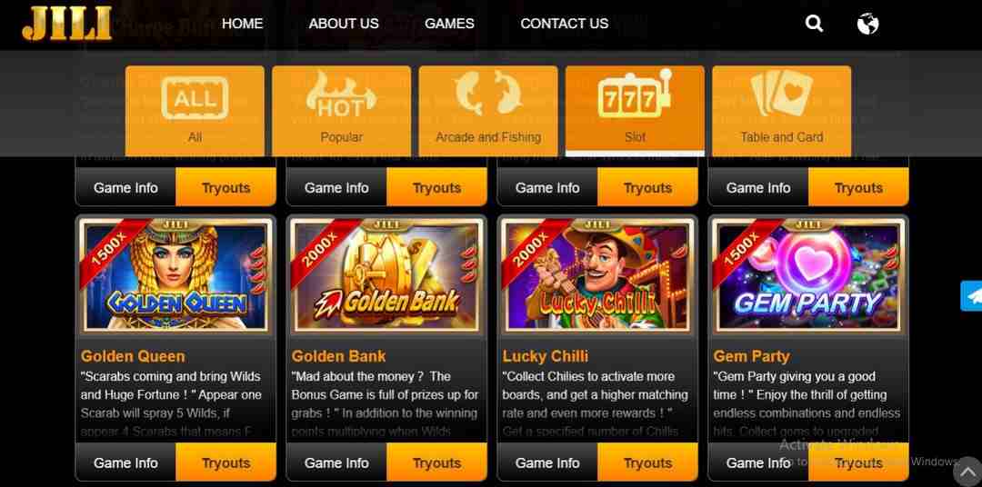 Những slot game bài mang lại cơ hội chiến thắng lớn tại Jili Games
